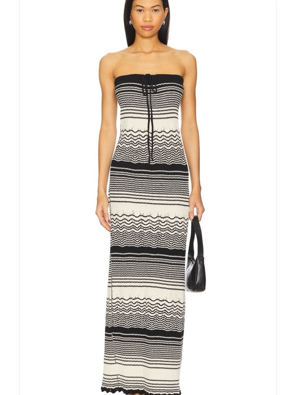 NWT ALOHAS Women's Olenka
Ecru Tricot Crochet Dress, Size XS